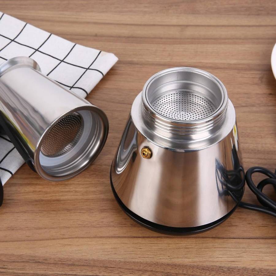 Electric Stove Espresso Maker Moka Pot 6 Cups Classic Maker Eu Plug