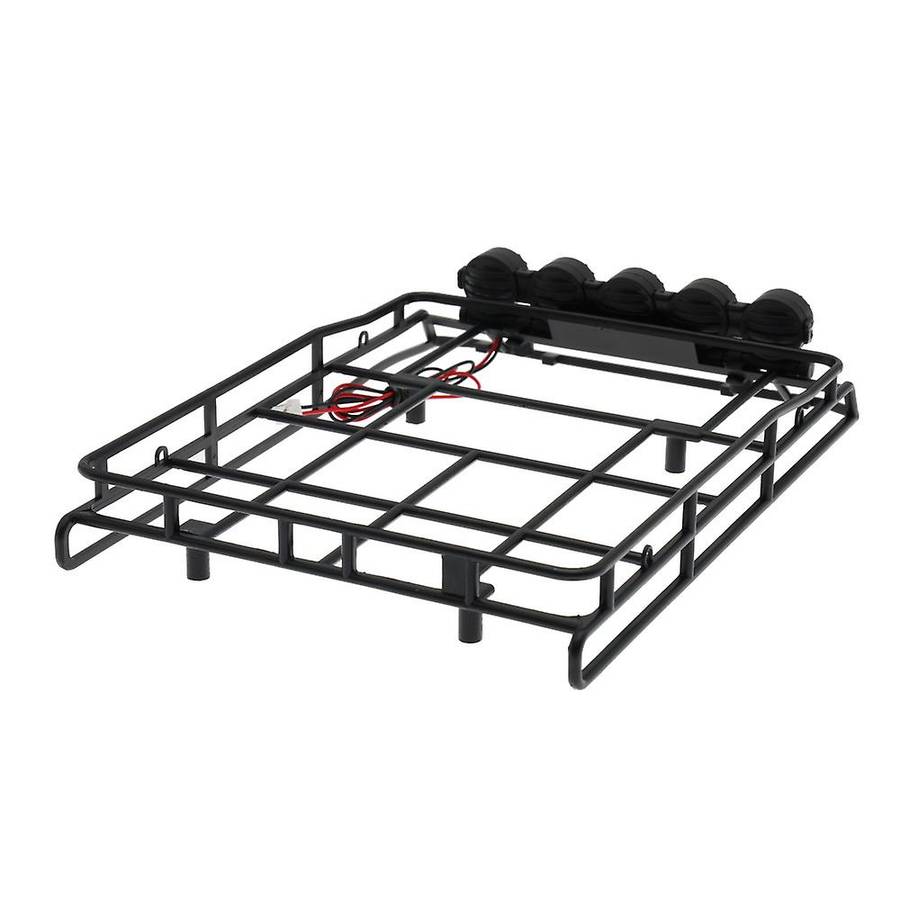 Luggage Carrier Roof Rack with Led Roof Light for Mn D90 1/12 Rc Car