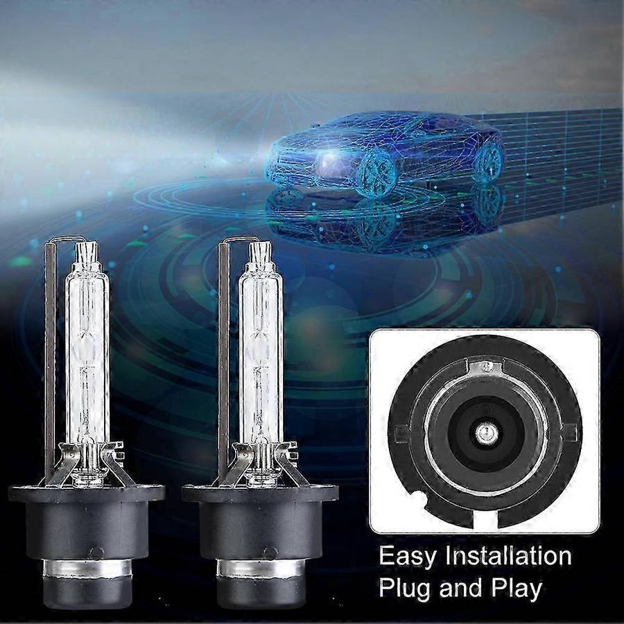 2Pcs D2S 6000K 35W Car Xenon Lamp Headlight Replacement Bulbs