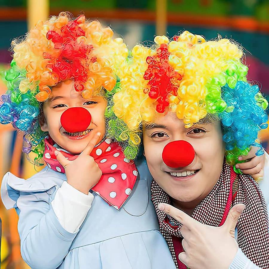 4 Pack Clown Costume-clown Nose Clown Wig Bow Tie and Vest