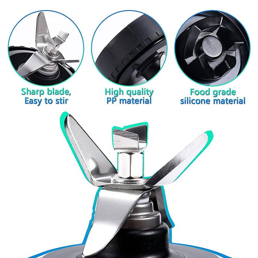 Blender for Nutri Ninja,5 Fins Extractor Blade for Qb3000/qb3000ssw