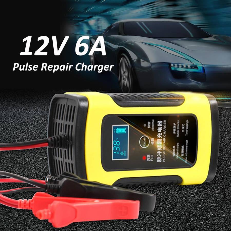 12V 6A Battery charger Intelligent Pulse Repair Lead Acid Battery Charger 12 Volts 6 Amps 2AH-100AH