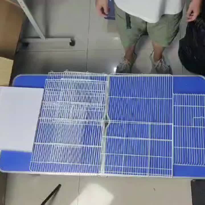1pc Yellow 2 Grids (without Wheels) Pet Cage