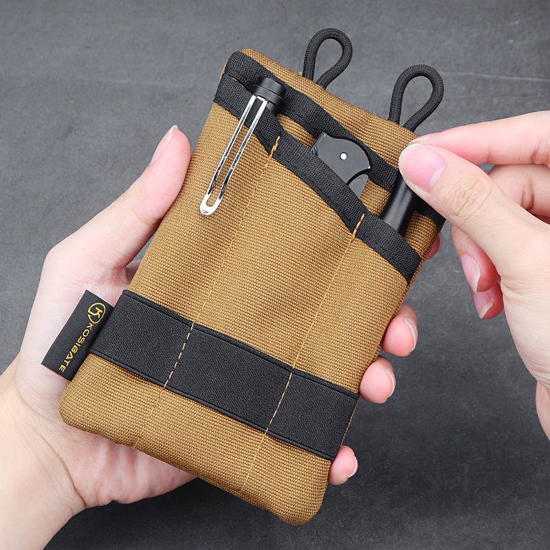 1pc EDC Pouch EDC Pocket Organizer Mini Tool Pouch With 4 Pockets For Knife Flashlight Card Men'