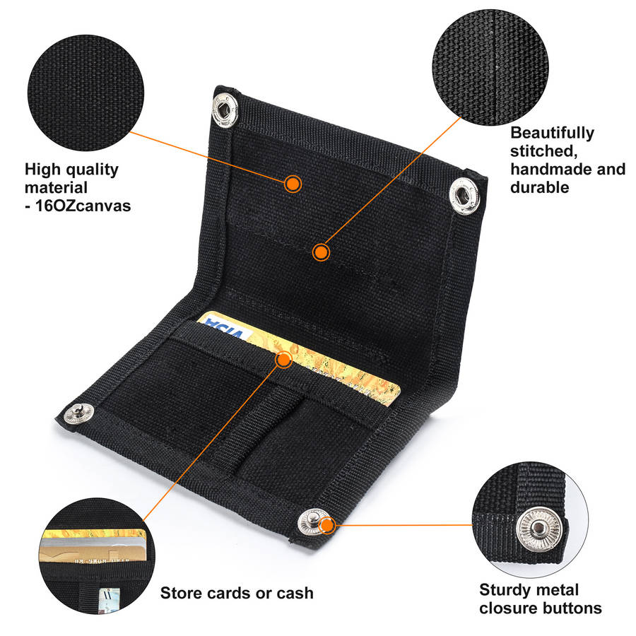1pc KOSIBATEO Men'S Compact EDC Pouch Durable Canvas Organizer with Multiple Pockets for Cards M