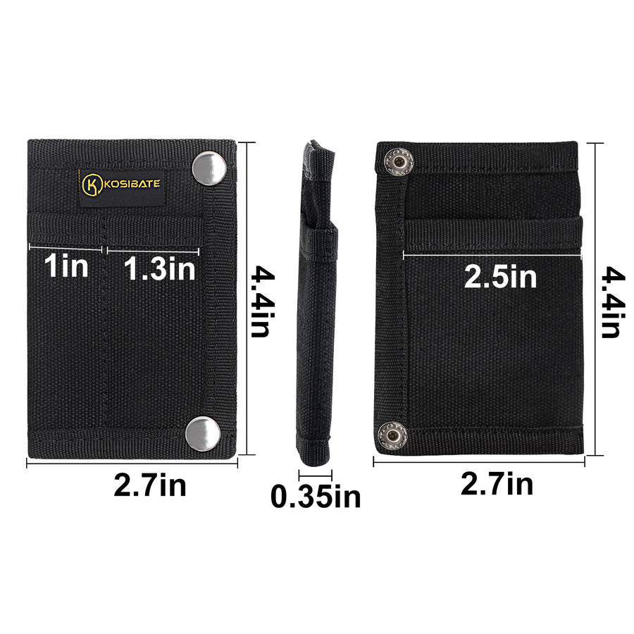 1pc KOSIBATEO Men'S Compact EDC Pouch Durable Canvas Organizer with Multiple Pockets for Cards M