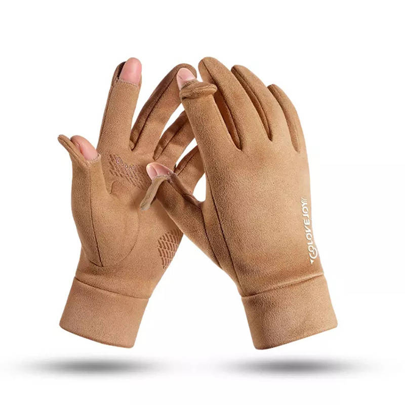 1 Pair Gray One Size Warm Gloves