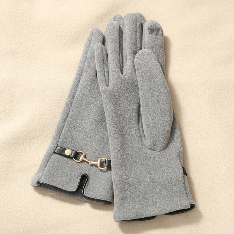 1 Pair Black Warm Gloves