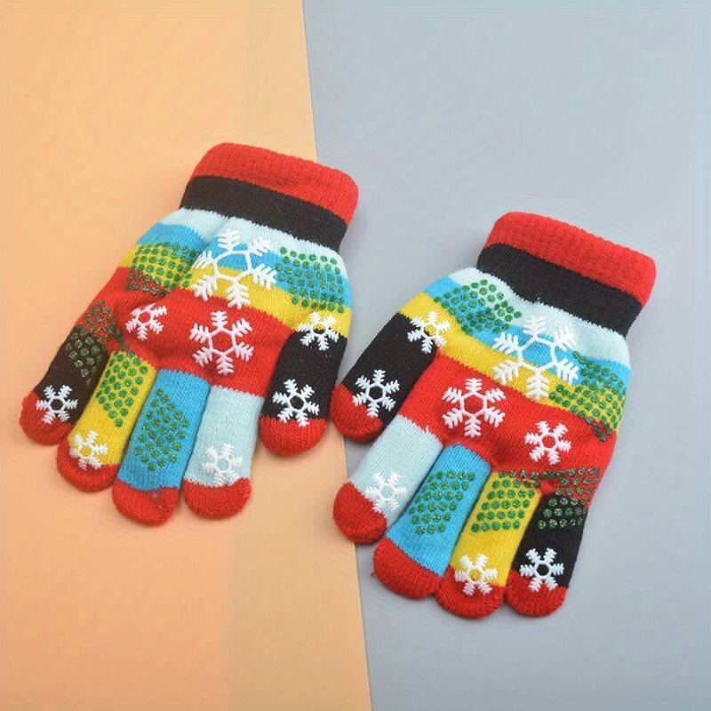 1 Pair 10 To 18 Big Red Warm Gloves