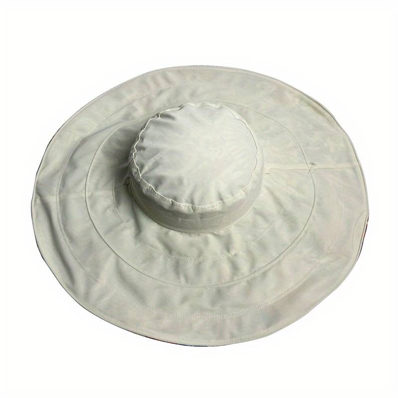 1pc Stay Protected in Style: Women's Large Brim UV Protection Summer Sun Hat for Beach Vacation