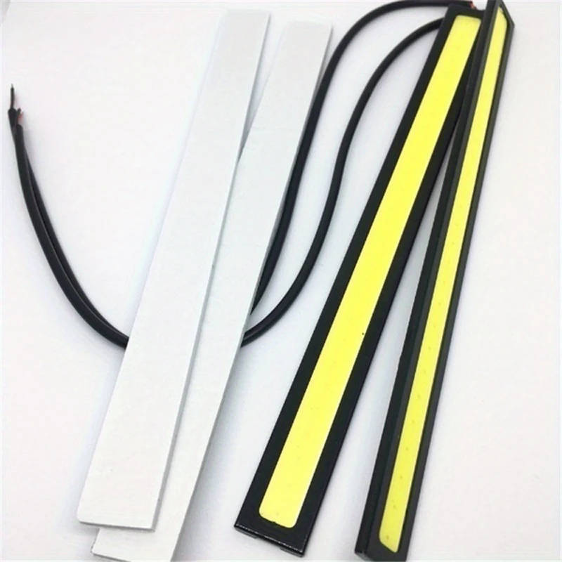 2Pcs 17cm Universal COB LED Strip Car Daytime Running Fog Lamp DRL Driving Strip Light Flexible Led