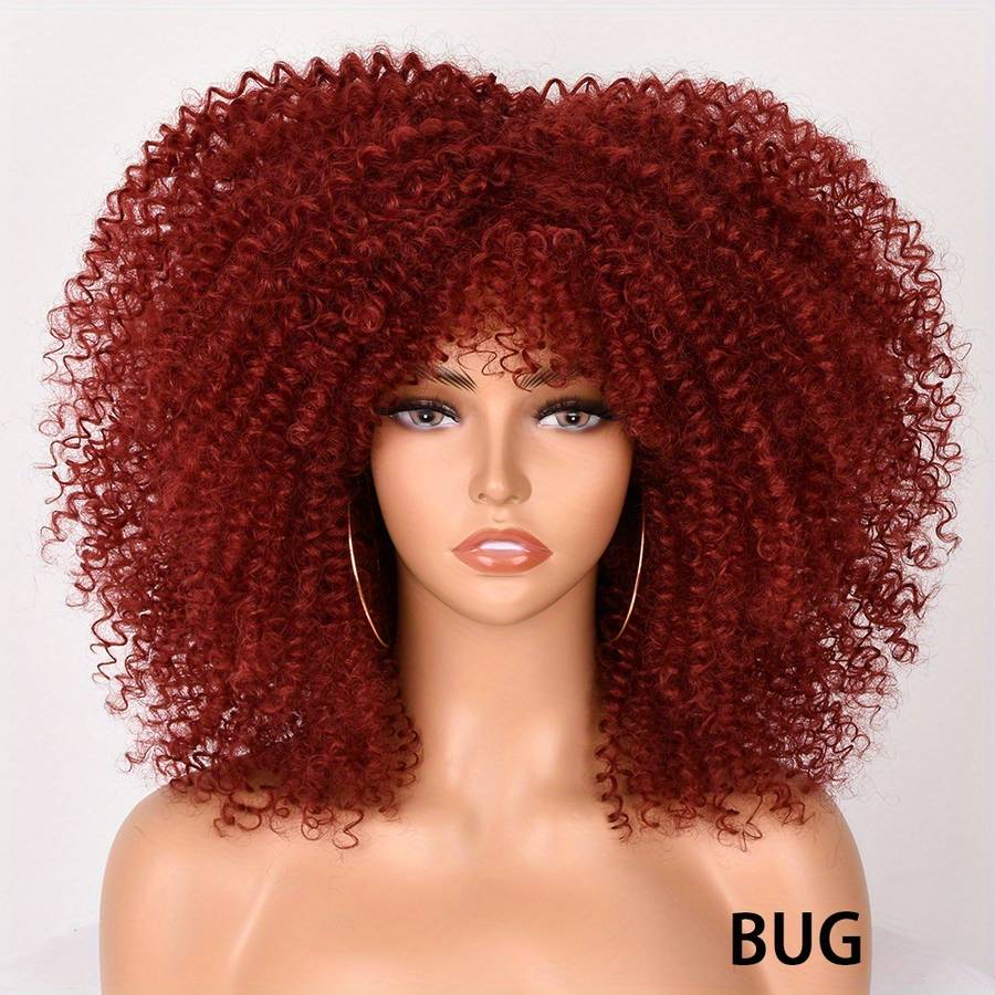 1Pc Brick Red 40.64cm Fashion Design Wig