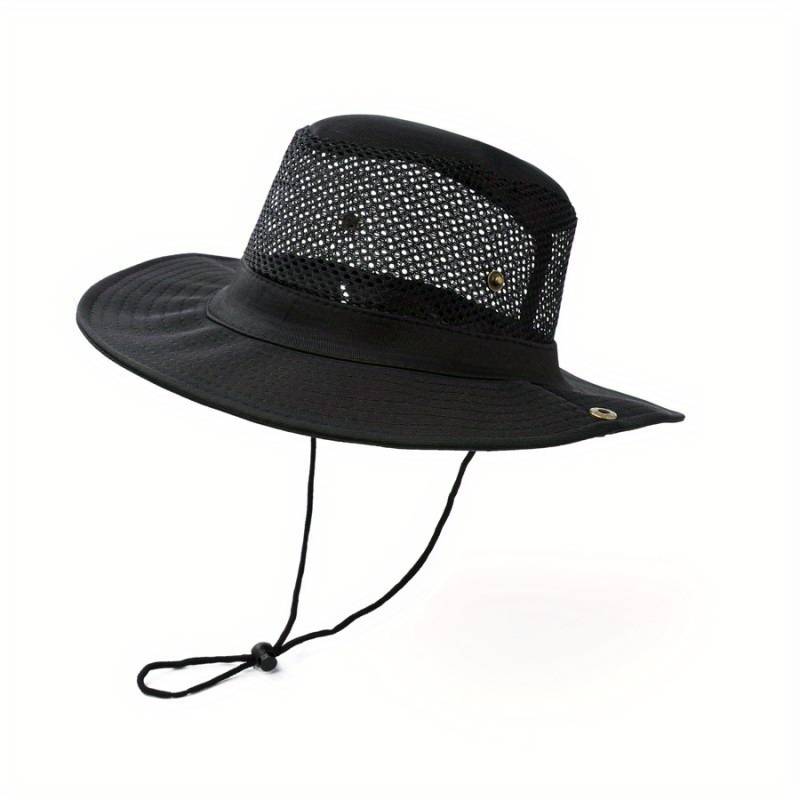 1pc Fisherman's Hat Outdoor Hiking Big Eaves Breathable Mesh Hat Sun Visor Hats For Men And Women.