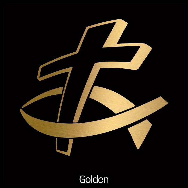 1pc Golden Color Jesus Christian Themed Stickers