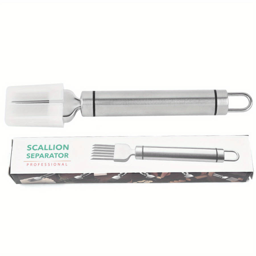 1pc Kitchen Multifunctional Stainless Steel Onion Shredded Onion Flower Knife Onion Garlic Chi