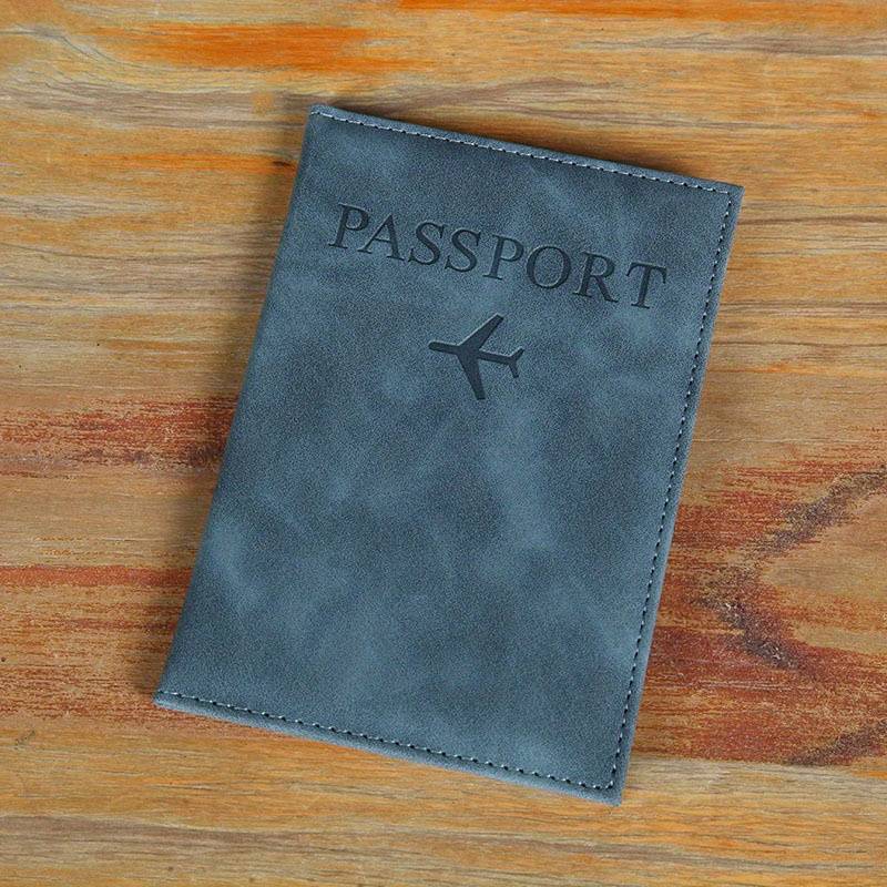 1pc PU Simple Passport Holder Passport Protection Case Travel Passport ID Credit Card Cover Holder