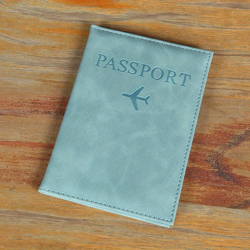 1pc PU Simple Passport Holder Passport Protection Case Travel Passport ID Credit Card Cover Holder