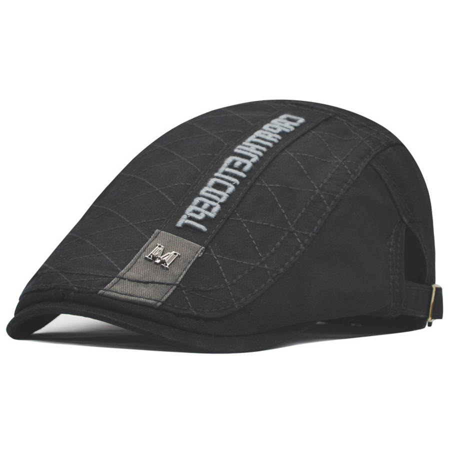 Hat Men'S Korean Version Versatile Three-Dimensional Patch Embroidered Iron Label M Letter Tren