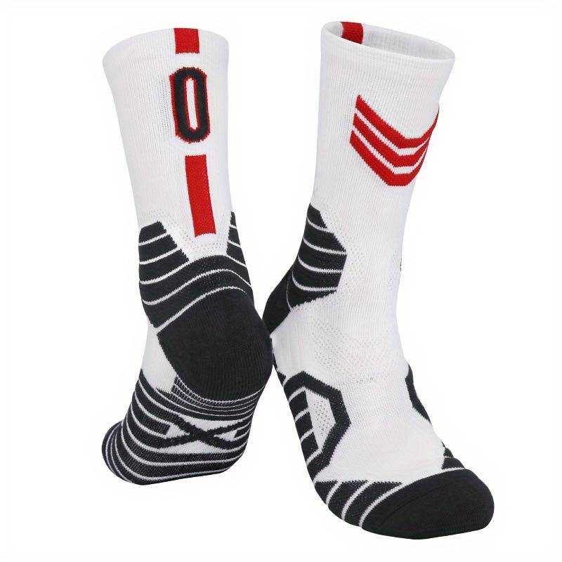 1 Pair White Purple 35 One Size Socks