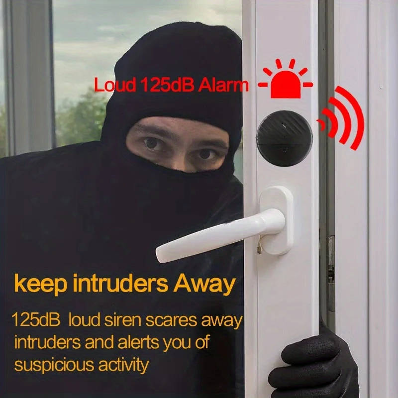 1Pc Vibration Alarm Sensor 125Db Glass Breakage Anti Theft Security Easy Installation Earthquake War
