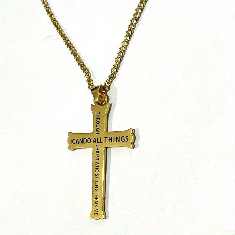 1 Piece Golden Add Blackx5 Jesus Theme Pendant