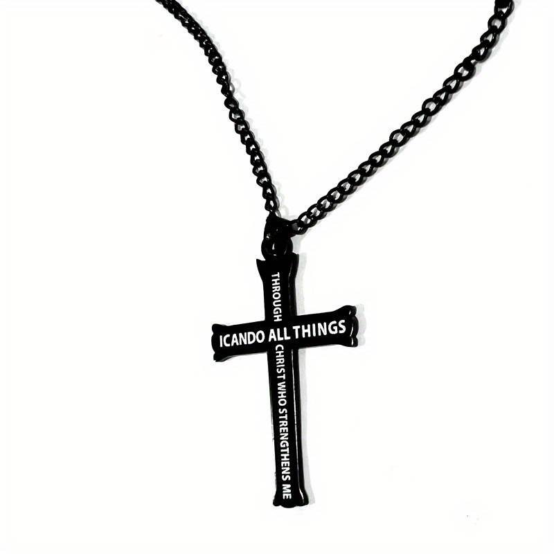 1 Piece Golden Add Blackx5 Jesus Theme Pendant