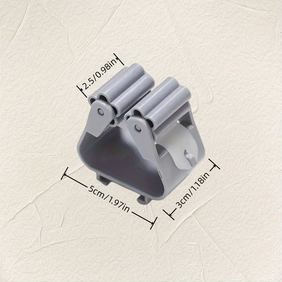 4pcs Plastic Utility Hooks Wall Mounted Mop and Broom Holder Strong Adhesion No-Drill Storage