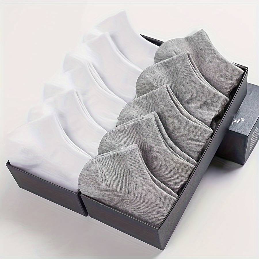 10 Pairs Grey One Size High Elastic Socks