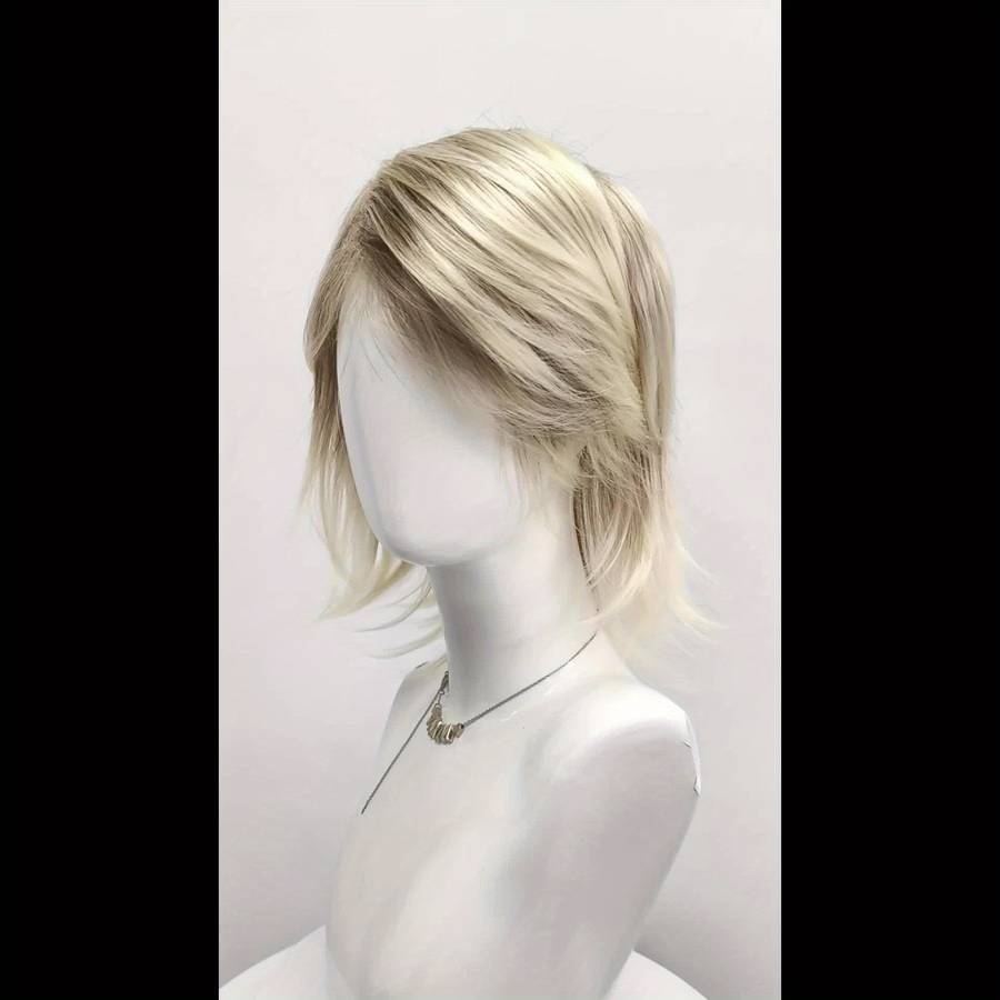 1Pc Golden 25.4cm Fashion Design Wig