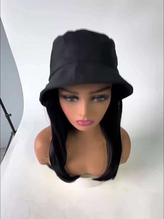 1Pc Black 30.48cm Fashion Design Wig