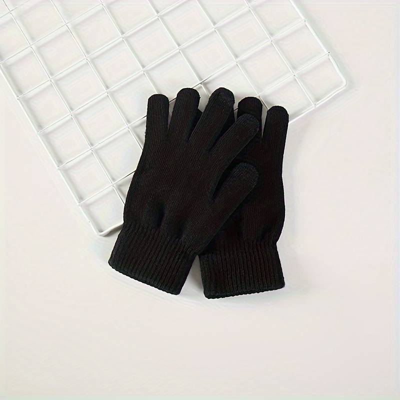 1 Pair Beige Warm Gloves