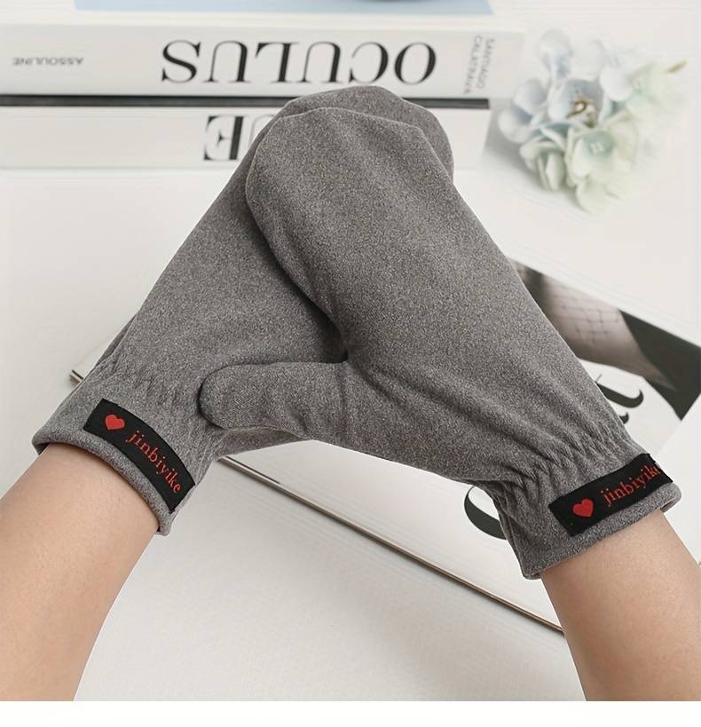 1 Pair Dark Gray Warm Gloves