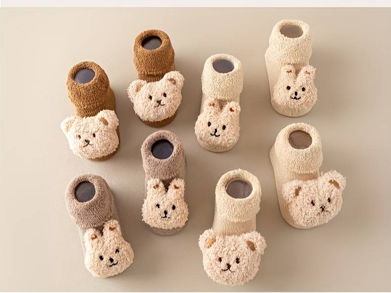 1Pairs Sock Beige Rabbit Size M 1 3Years