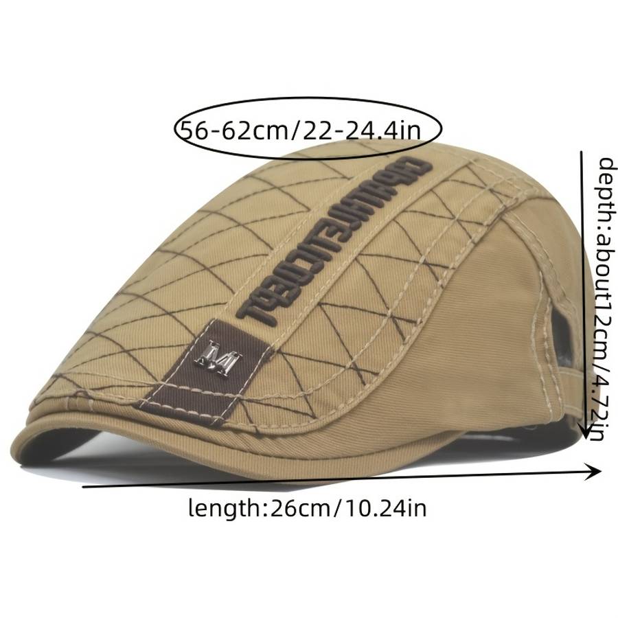 Hat Men'S Korean Version Versatile Three-Dimensional Patch Embroidered Iron Label M Letter Tren