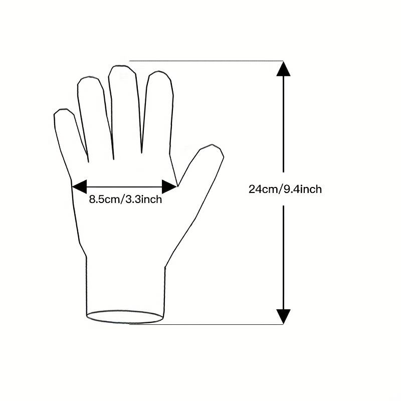 1 Pair Black Warm Gloves