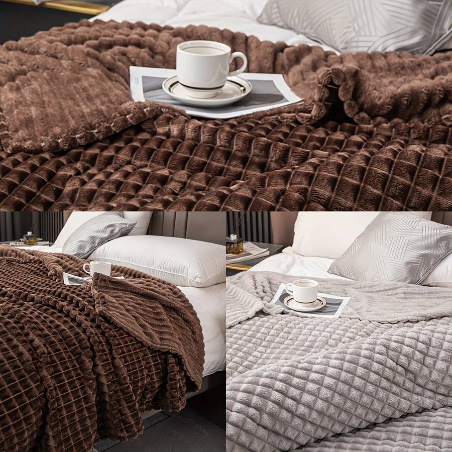 1ps Blanket Color Taro Purple size Queen 150x200