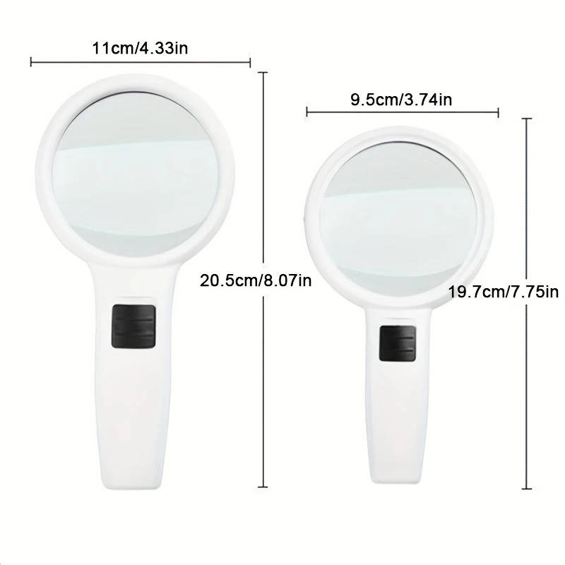 1pc 45X 11cm 3 LED Light Magnifying Glass Lens Mini Pocket Handheld Microscope Jewelry Loupe
