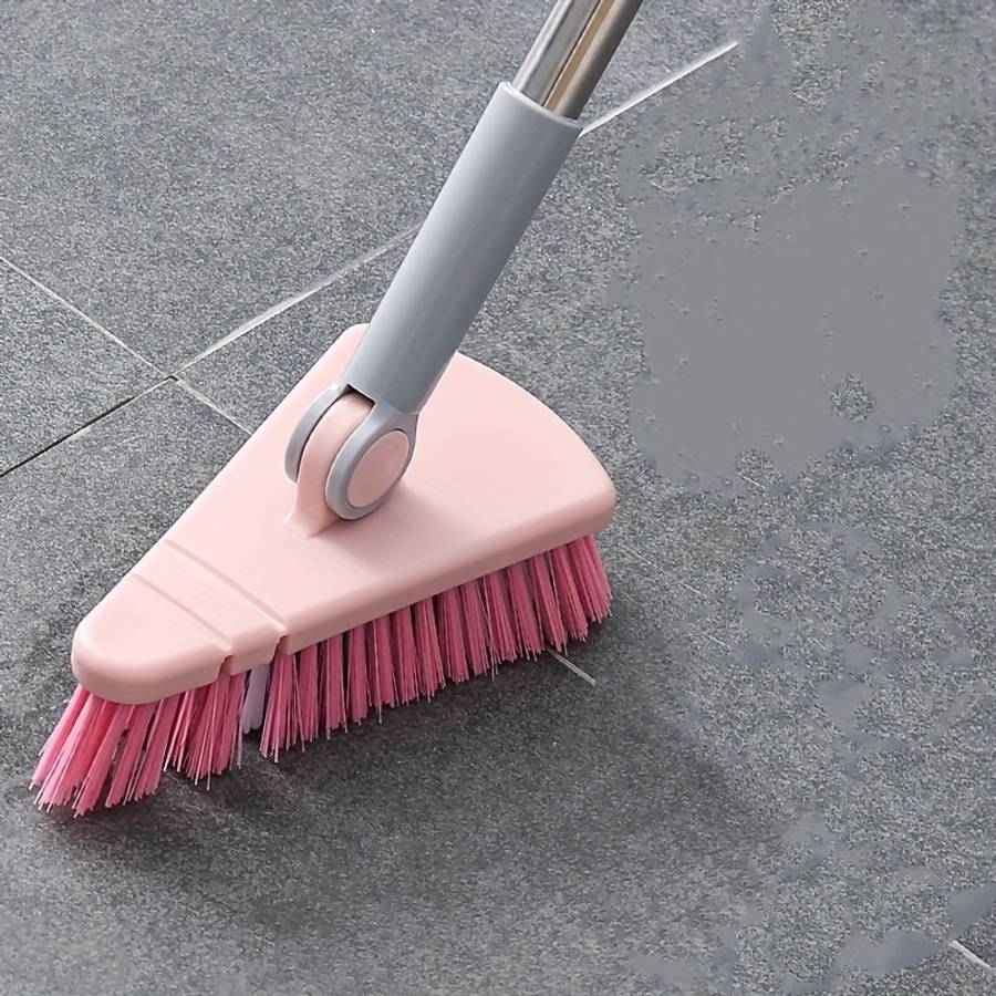 1pc Floor Scrub Brush Shower Scrubber Cleaning Bath Tub And Tile Scrubber Brush Long Handle Det