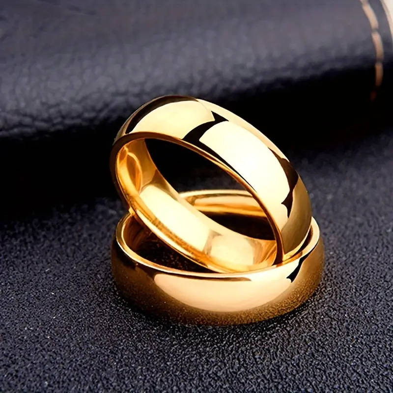 Stylish Unisex Stainless Steel Ring, 6mm Wide