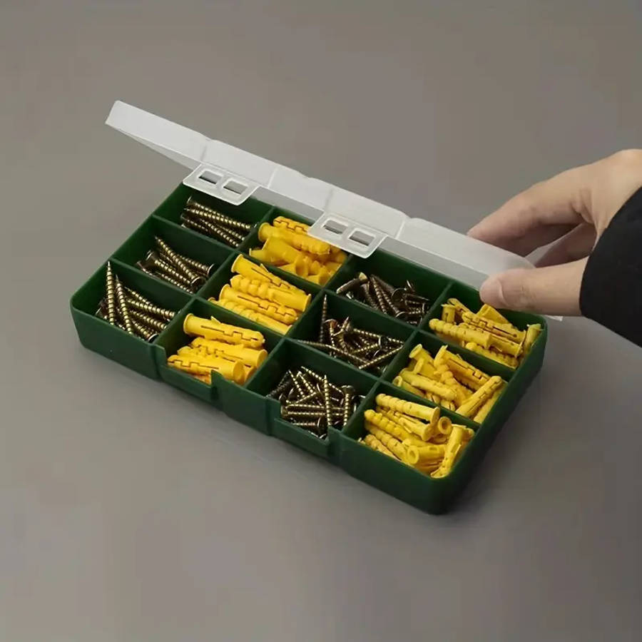 180 Pcs Self Tapping Screws With Plastic Expansion Tube In Box