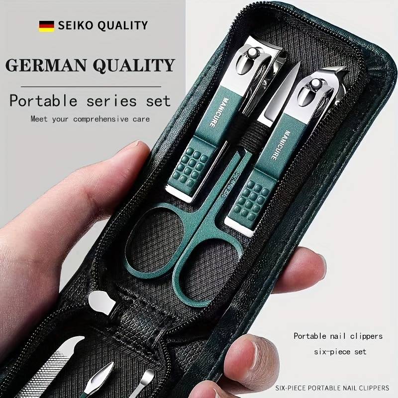 6pcs Nail Care Set Household Nail Clipper Set Portable Ear Pick Spoon Nail Clipper Set