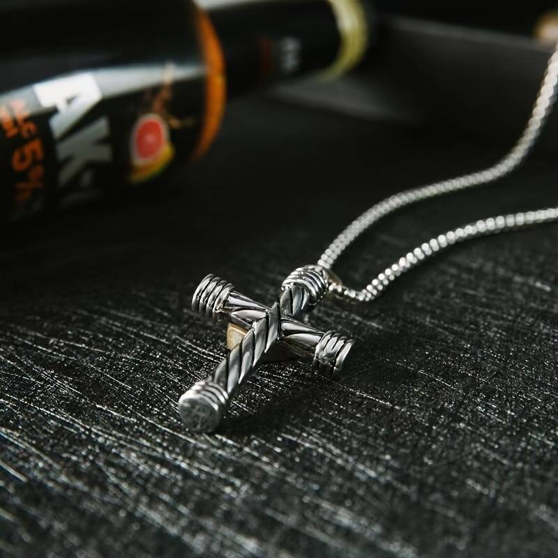 1 Piece Spiral Cross Jesus Theme Pendant