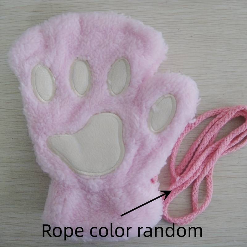 1 Pair Black Warm Gloves