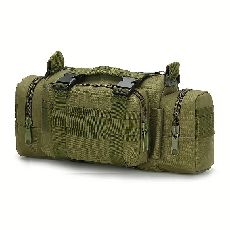 1pc Nylon Crossbody Bag for Outdoor Activities Fishing Hiking Camping Shoulder Pouch with Adjustable