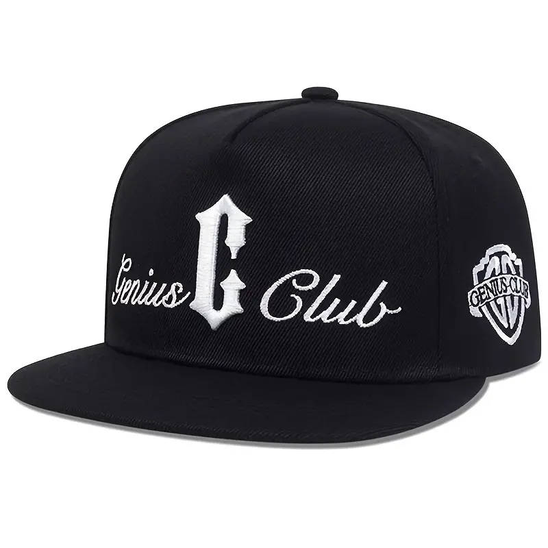 1pc Men's C Letter Side GENIUS CLUB Rotating Hat Outdoor Adjustable Sun Protection Casual Hat Spring
