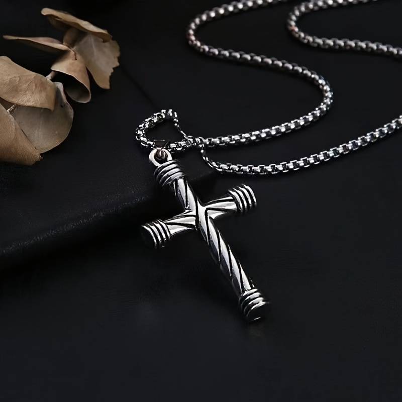 1 Piece Spiral Cross Jesus Theme Pendant