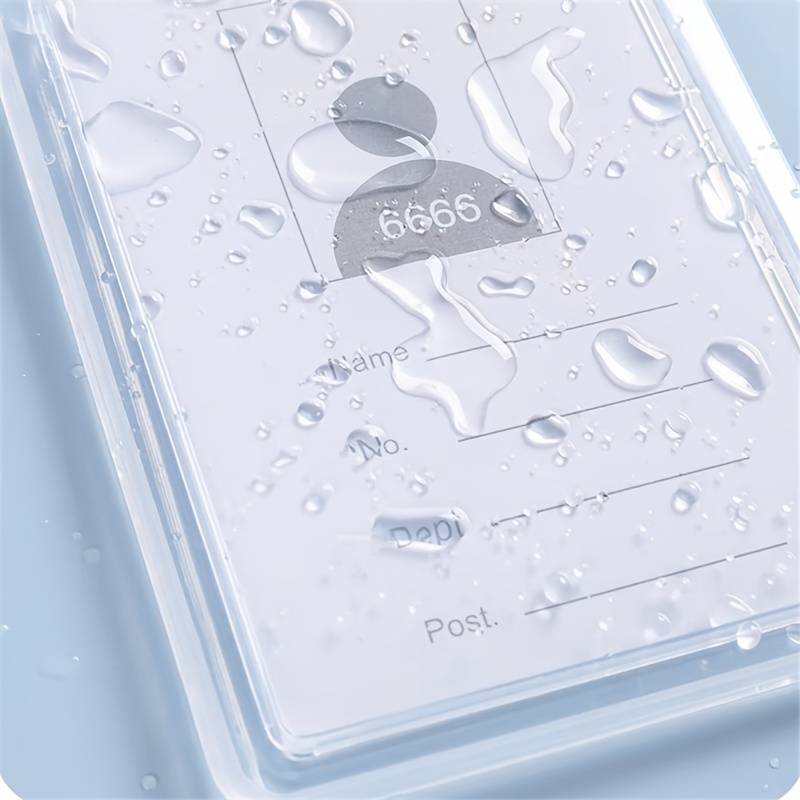 1pc Various Transparent Color Card Set Lanyard Hanging Clip Card Holder Student Teacher Certificat