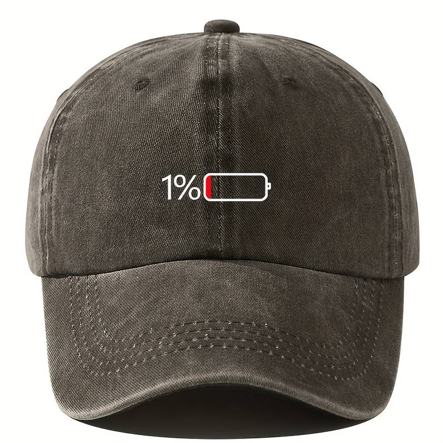Unisex Sunshade Breathable Baseball Cap With Battery Pattern
