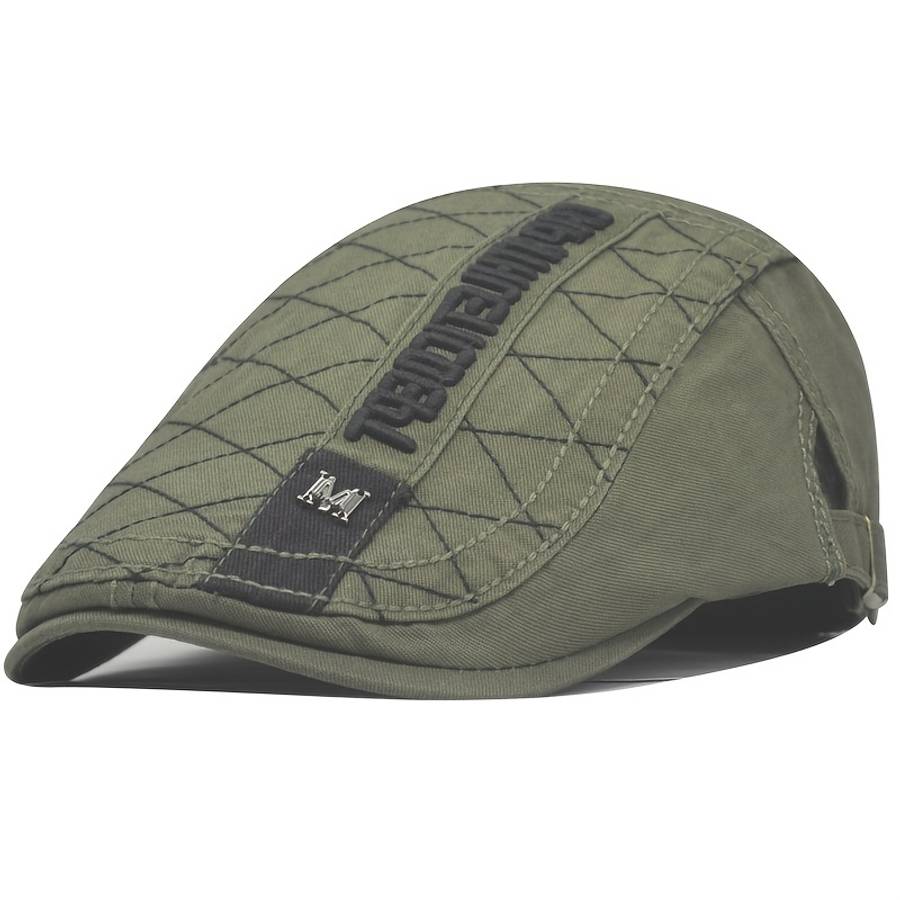 Hat Men'S Korean Version Versatile Three-Dimensional Patch Embroidered Iron Label M Letter Tren