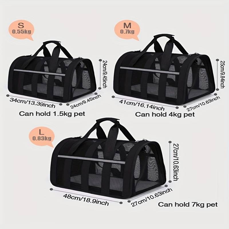 1pc Blacksize M 41.0*27.0*24.99cm Pet Bag